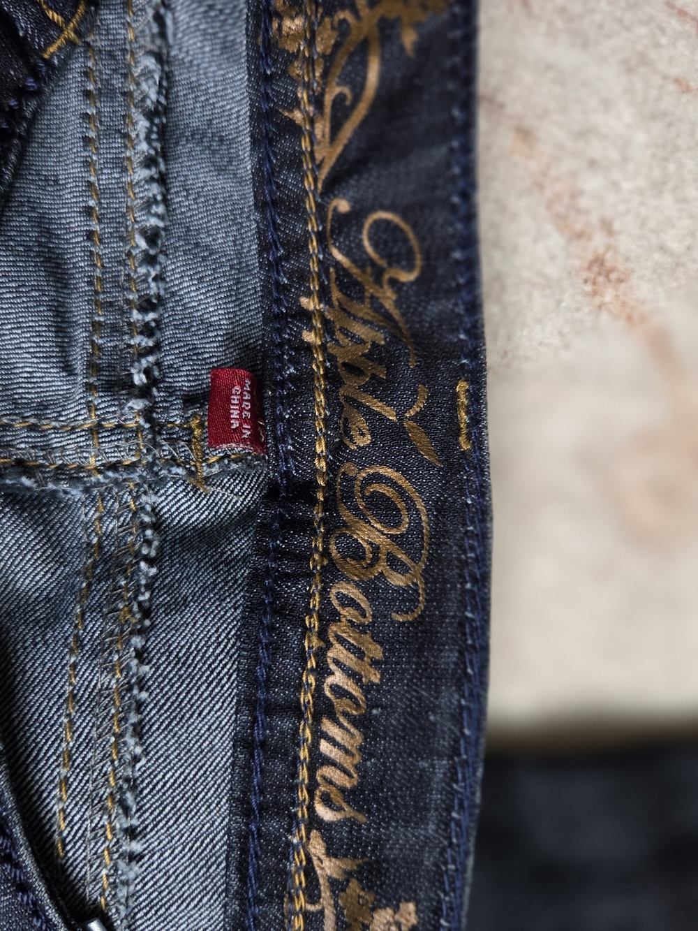 Apple Bottoms Vintage Y2k Dark Indigo Straight Leg Jeans 5/6 - Picture 8 of 14